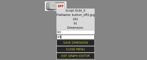 in GraphView, change Dimension and move Button in new Position.